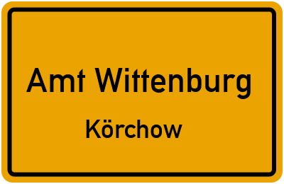 Straßenverzeichnis Amt Wittenburg Körchow