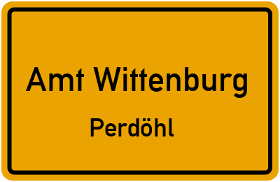 Straßenverzeichnis Amt Wittenburg Perdöhl