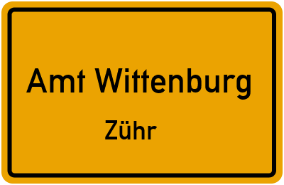 Straßenverzeichnis Amt Wittenburg Zühr