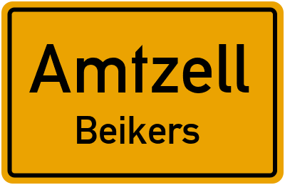 Ortsschild Amtzell Beikers
