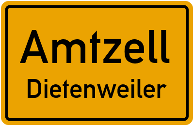 Ortsschild Amtzell Dietenweiler