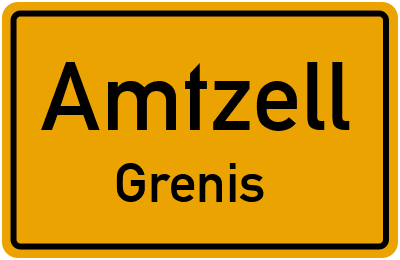 Ortsschild Amtzell Grenis