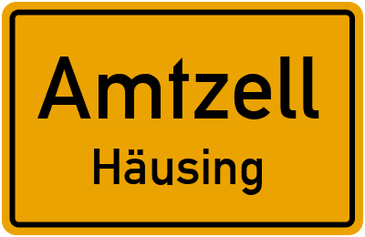 Ortsschild Amtzell Häusing