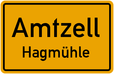 Ortsschild Amtzell Hagmühle