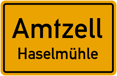 Ortsschild Amtzell Haselmühle