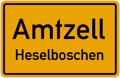 Ortsschild Amtzell Heselboschen