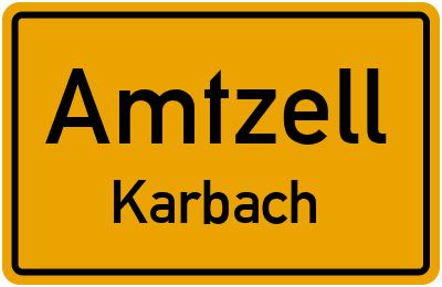Ortsschild Amtzell Karbach