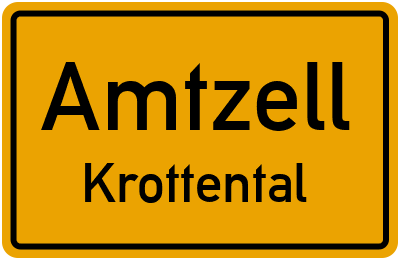 Ortsschild Amtzell Krottental