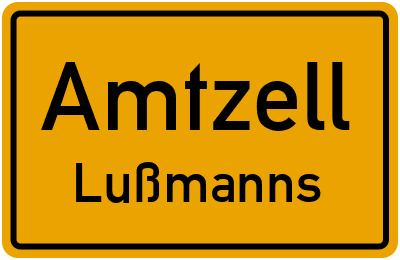Ortsschild Amtzell Lußmanns