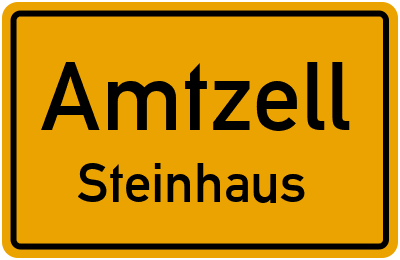Ortsschild Amtzell Steinhaus