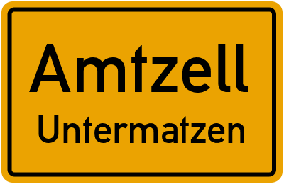Straßenverzeichnis Amtzell Untermatzen