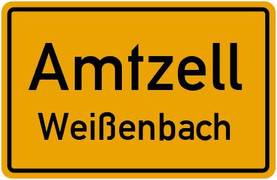 Ortsschild Amtzell Weißenbach