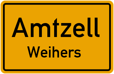 Ortsschild Amtzell Weihers