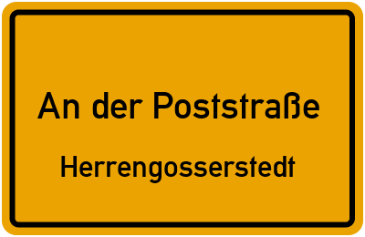 Straßenverzeichnis An der Poststraße Herrengosserstedt