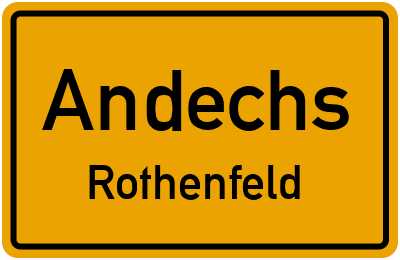 Ortsschild Andechs Rothenfeld