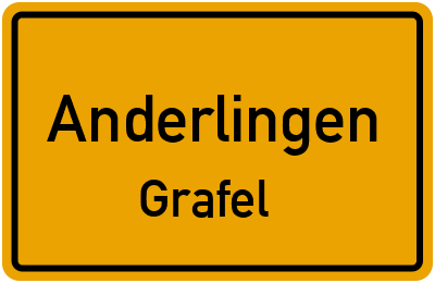 Ortsschild Anderlingen Grafel