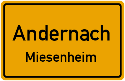 Ortsschild Andernach Miesenheim