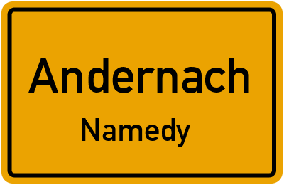 Ortsschild Andernach Namedy