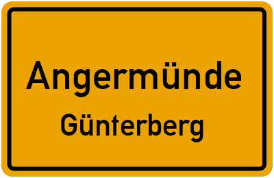 Straßenverzeichnis Angermünde Günterberg