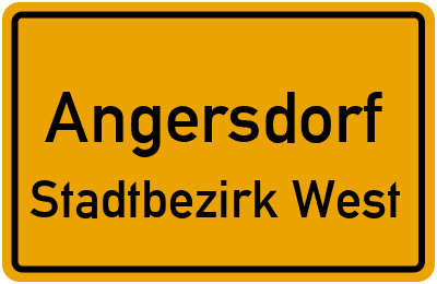 Straßenverzeichnis Angersdorf Stadtbezirk West