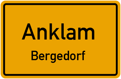 Straßenverzeichnis Anklam Bergedorf