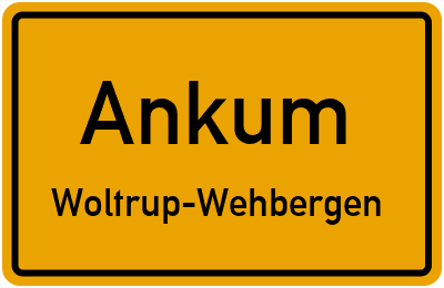 Straßenverzeichnis Ankum Woltrup-Wehbergen