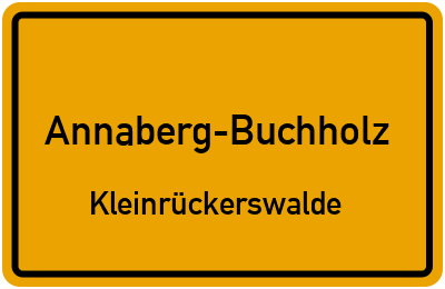 Straßenverzeichnis Annaberg-Buchholz Kleinrückerswalde