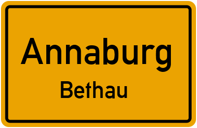 Ortsschild Annaburg Bethau