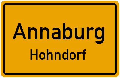 Ortsschild Annaburg Hohndorf