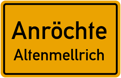 Straßenverzeichnis Anröchte Altenmellrich
