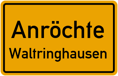 Ortsschild Anröchte Waltringhausen