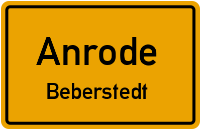 Straßenverzeichnis Anrode Beberstedt