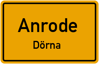 Straßenverzeichnis Anrode Dörna