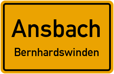 Ortsschild Ansbach Bernhardswinden