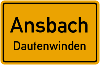 Straßenverzeichnis Ansbach Dautenwinden