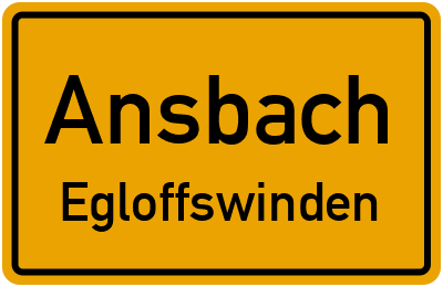 Straßenverzeichnis Ansbach Egloffswinden