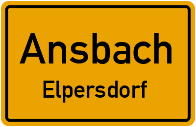 Straßenverzeichnis Ansbach Elpersdorf