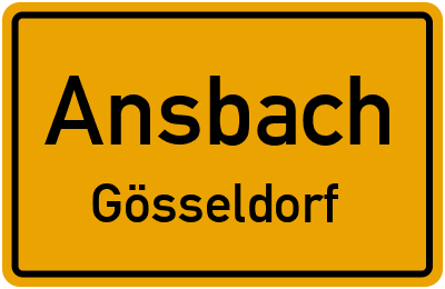 Ortsschild Ansbach Gösseldorf