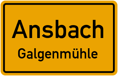 Straßenverzeichnis Ansbach Galgenmühle