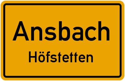 Straßenverzeichnis Ansbach Höfstetten