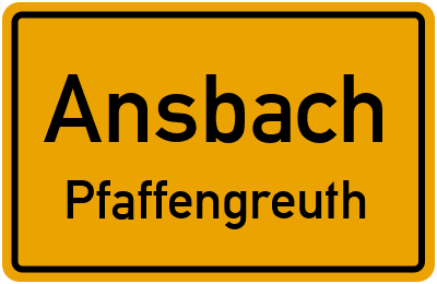 Straßenverzeichnis Ansbach Pfaffengreuth