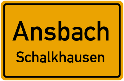 Straßenverzeichnis Ansbach Schalkhausen
