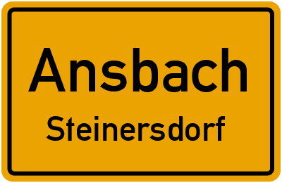 Ortsschild Ansbach Steinersdorf