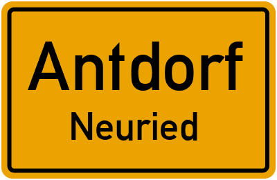 Ortsschild Antdorf Neuried
