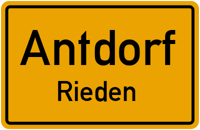 Ortsschild Antdorf Rieden