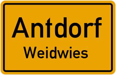Straßenverzeichnis Antdorf Weidwies