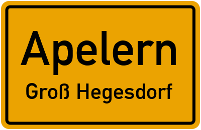 Straßenverzeichnis Apelern Groß Hegesdorf