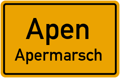 Straßenverzeichnis Apen Apermarsch