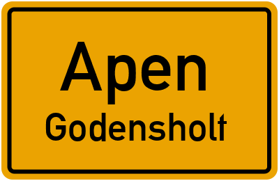 Ortsschild Apen Godensholt
