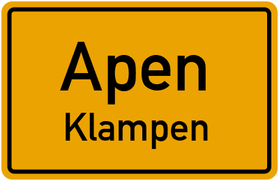 Straßenverzeichnis Apen Klampen